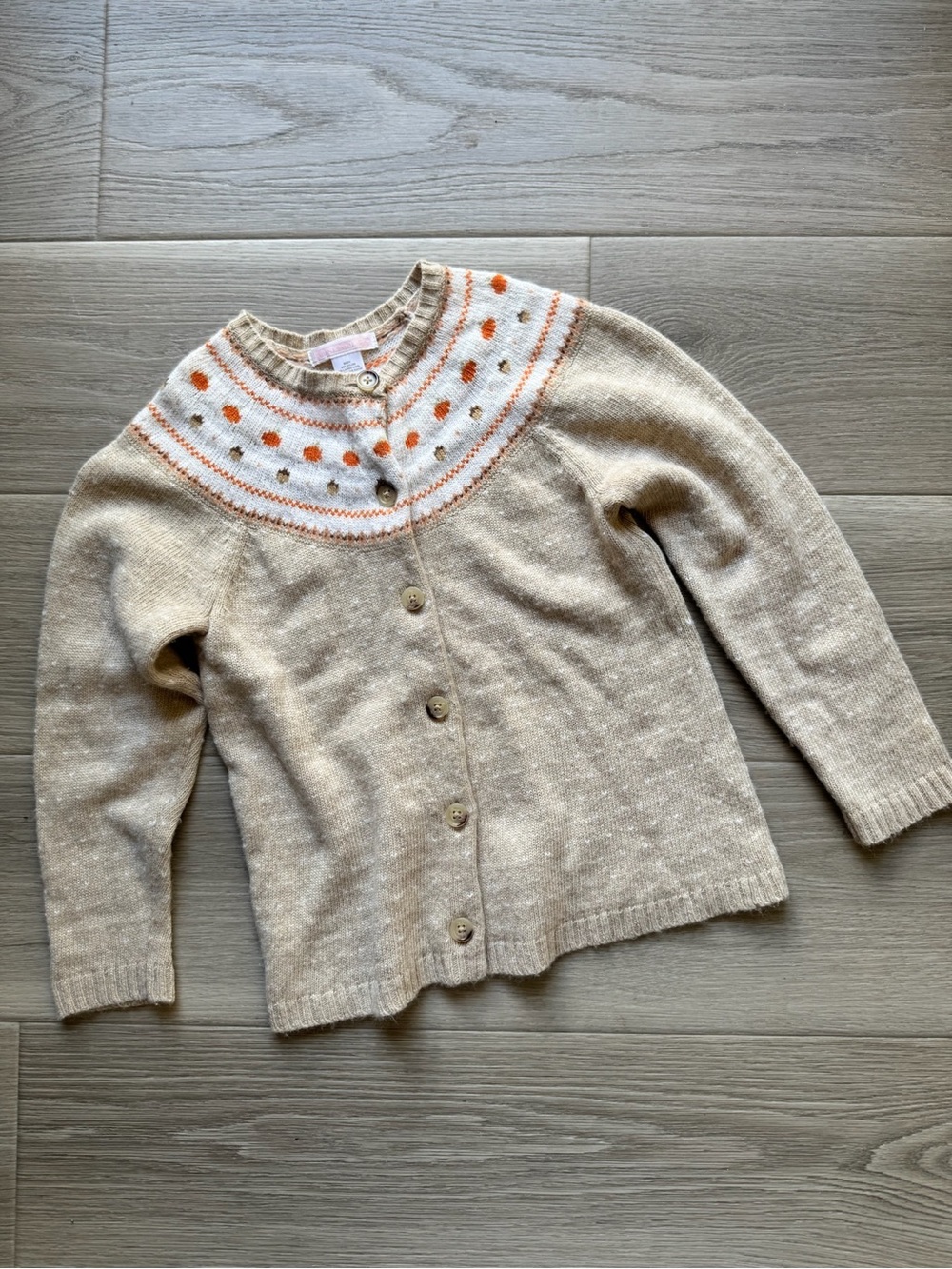 Janie & Jack Vintage Pumpkin Cardigan